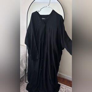 Women’s Black bisht style khaleeji abaya